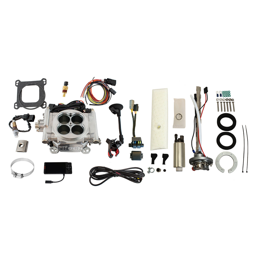 FiTech Fuel Injection 36601 Go EFI 4 600 HP Bright Aluminum EFI System Master Kit