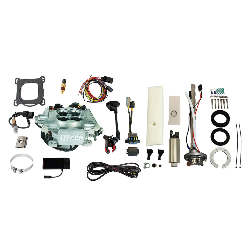 FiTech Fuel Injection 36606 Go EFI 4 600 HP Power Adder Bright Aluminum EFI System Master Kit