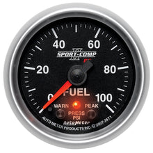 Load image into Gallery viewer, AutoMeter 3671 GAUGE, FUEL PRESS, 2 1/16", 100PSI, DIGITAL STPR MTR W/PK &amp; WRN, SPORT-COMP II