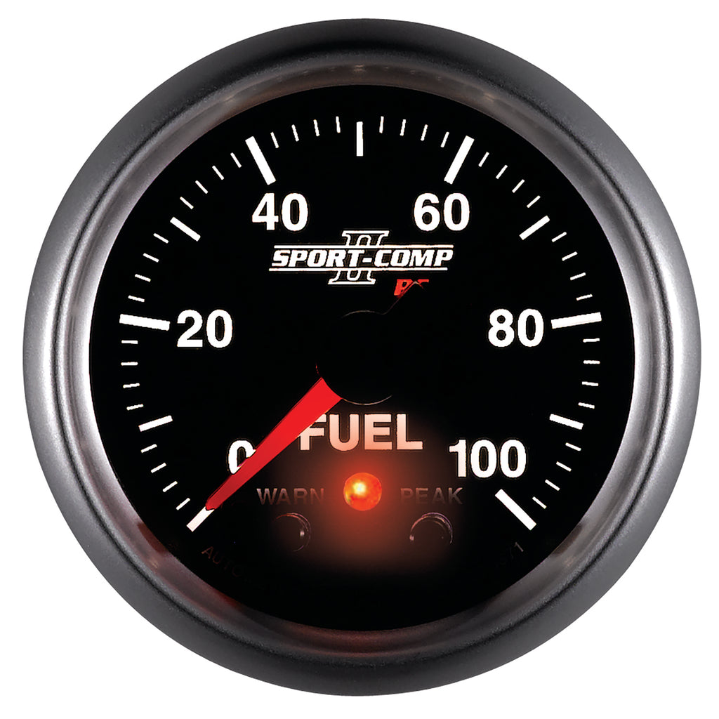 AutoMeter 3671 GAUGE, FUEL PRESS, 2 1/16", 100PSI, DIGITAL STPR MTR W/PK & WRN, SPORT-COMP II