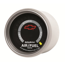 Load image into Gallery viewer, AutoMeter 3675-00406 GAGE, A/F RATIO-NRRWBND, 2 1/16", LEAN-RICH, LED ARRY, CHEVY RED BOWTIE, BLACK