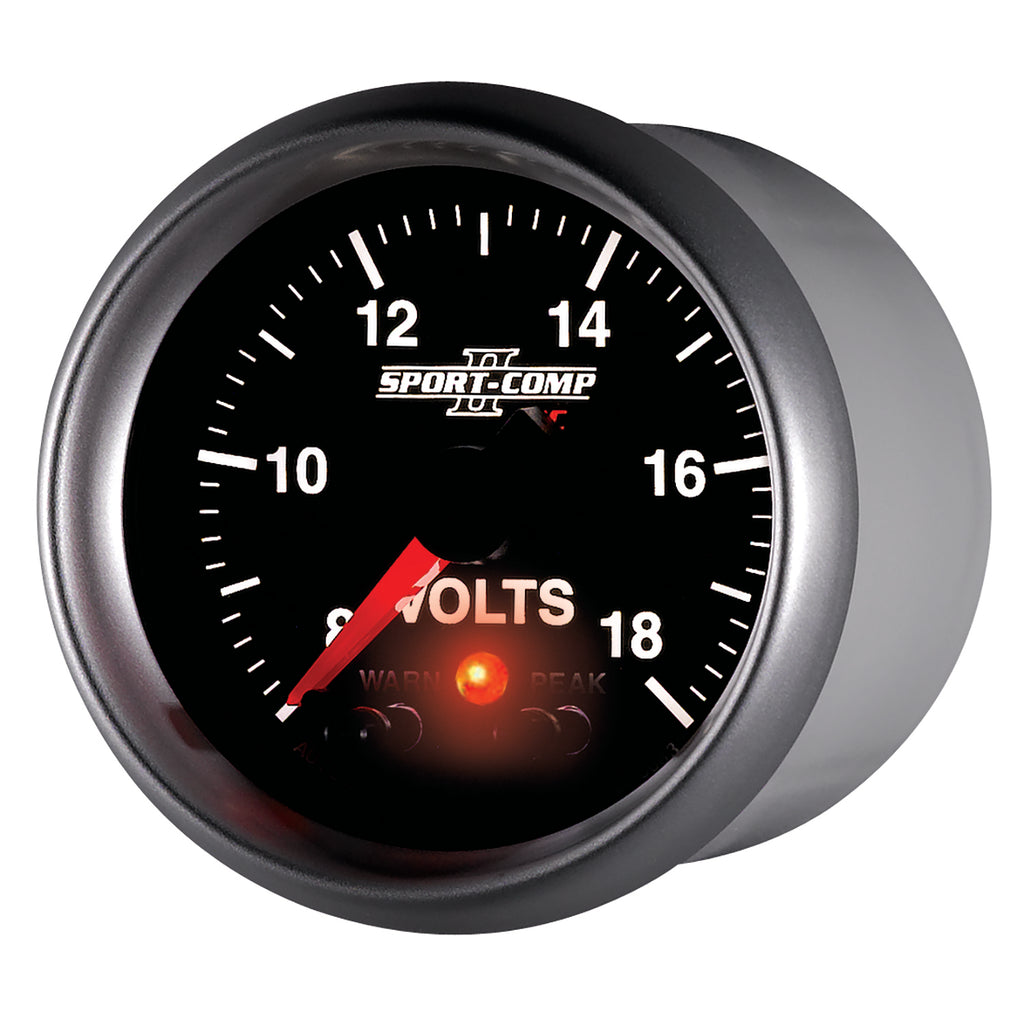AutoMeter 3683 GAUGE, VOLTMETER, 2 1/16", 18V, DIGITAL STEPPER MOTOR W/PK & WRN, SPORT-COMP II