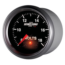 Load image into Gallery viewer, AutoMeter 3683 GAUGE, VOLTMETER, 2 1/16", 18V, DIGITAL STEPPER MOTOR W/PK &amp; WRN, SPORT-COMP II