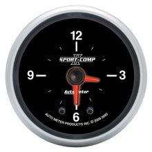 Load image into Gallery viewer, AutoMeter 3685 GAUGE, CLOCK, 2 1/16", 12HR, ANALOG, SPORT-COMP II