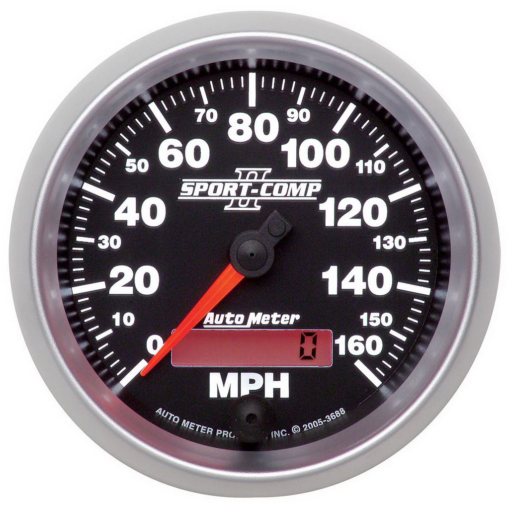 AutoMeter 3688 GAUGE, SPEEDOMETER, 3 3/8", 160MPH, ELEC. PROGRAMMABLE, SPORT-COMP II