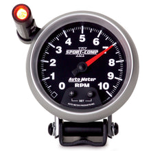 Load image into Gallery viewer, AutoMeter 3690 GAUGE, TACHOMETER, 3 3/4", 10K RPM, PEDESTAL W/ EXT. QUICK-LITE, SPORT-COMP II