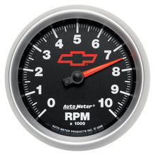 Load image into Gallery viewer, AutoMeter 3697-00406 GAUGE, TACHOMETER, 3 3/8", 10K RPM, IN-DASH, CHEVY RED BOWTIE, BLACK