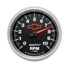 Load image into Gallery viewer, AutoMeter 3697-00406 GAUGE, TACHOMETER, 3 3/8", 10K RPM, IN-DASH, CHEVY RED BOWTIE, BLACK
