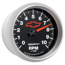 Load image into Gallery viewer, AutoMeter 3697-00406 GAUGE, TACHOMETER, 3 3/8", 10K RPM, IN-DASH, CHEVY RED BOWTIE, BLACK