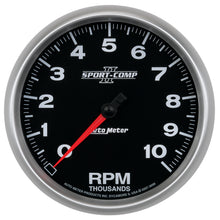 Load image into Gallery viewer, AutoMeter 3698 GAUGE, TACHOMETER, 5", 10K RPM, IN-DASH, SPORT-COMP II