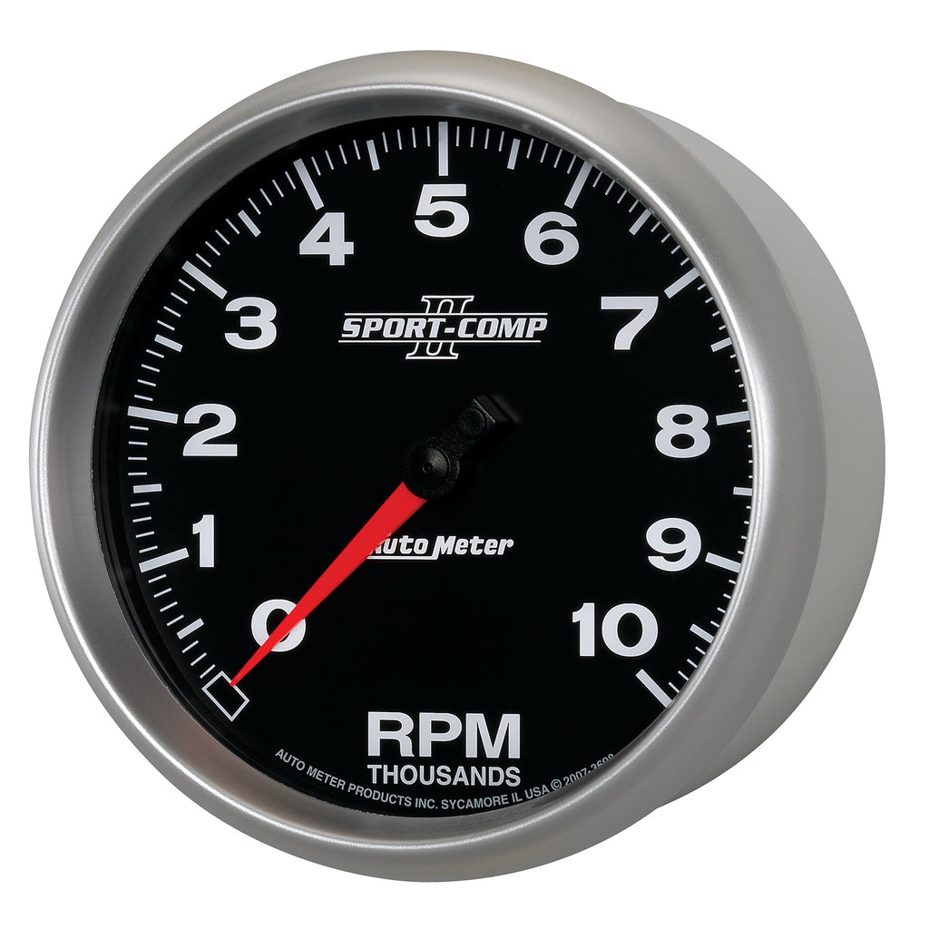 AutoMeter 3698 GAUGE, TACHOMETER, 5", 10K RPM, IN-DASH, SPORT-COMP II