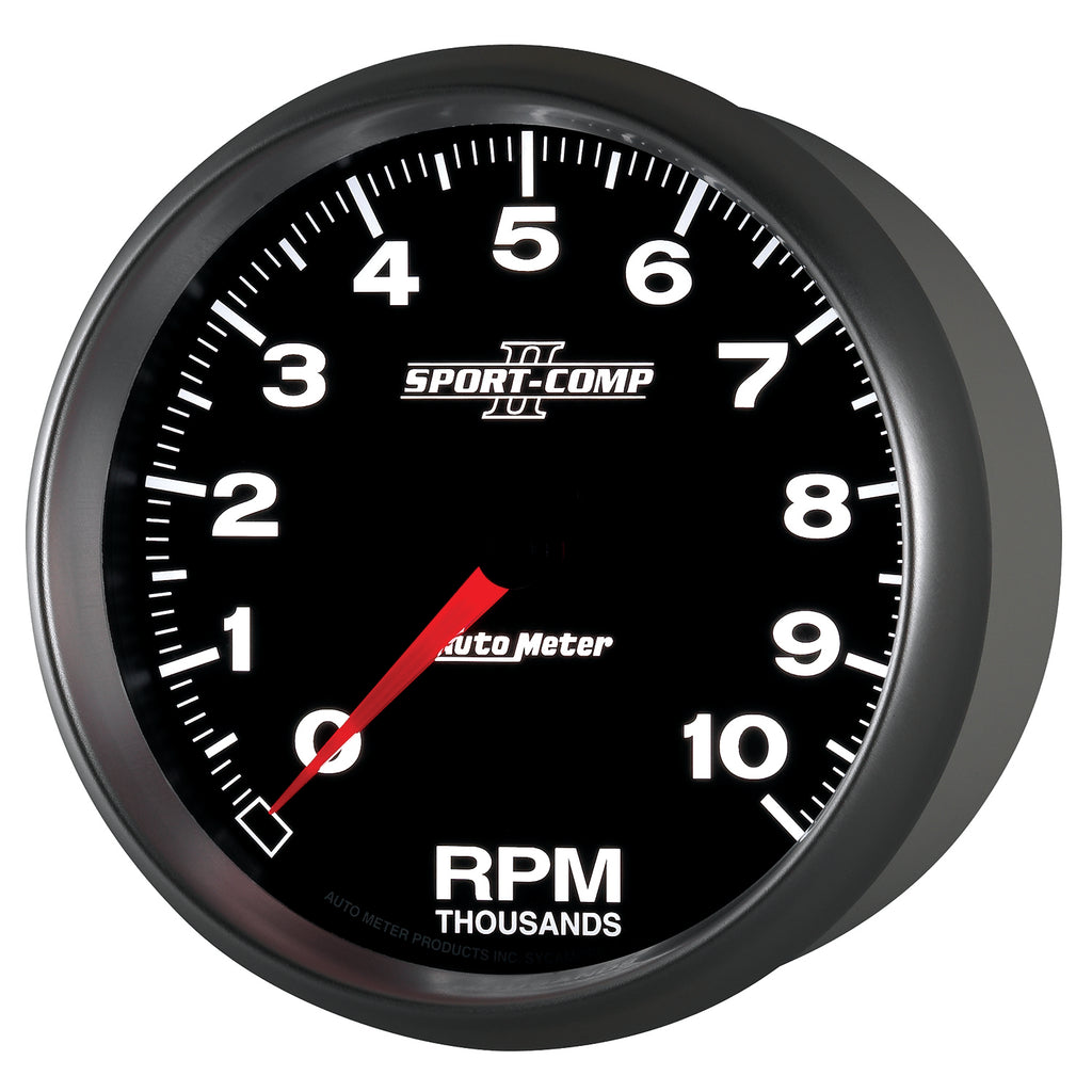 AutoMeter 3698 GAUGE, TACHOMETER, 5", 10K RPM, IN-DASH, SPORT-COMP II