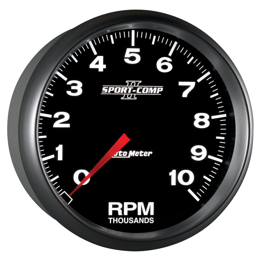 AutoMeter 3698 GAUGE, TACHOMETER, 5", 10K RPM, IN-DASH, SPORT-COMP II