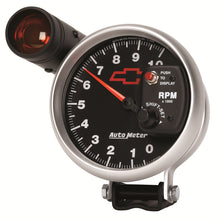 Load image into Gallery viewer, AutoMeter 3699-00406 GAGE, TACH, 5", 10K RPM, PED W/ EXT. SHIFT-LITE, CHEVY RED BOWTIE, BLACK