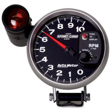 Load image into Gallery viewer, AutoMeter 3699 GAUGE, TACHOMETER, 5", 10K RPM, PEDESTAL W/ EXT. SHIFT-LITE, SPORT-COMP II