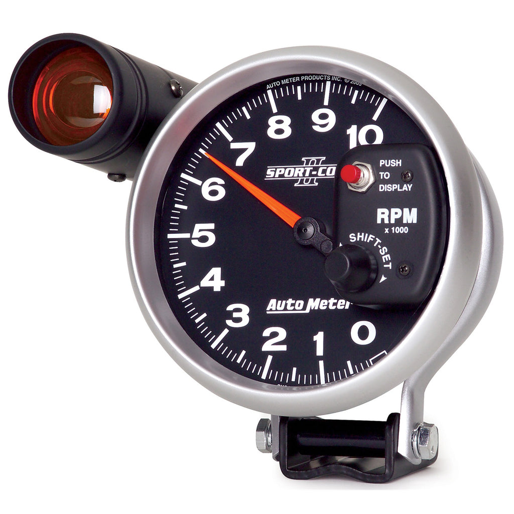 AutoMeter 3699 GAUGE, TACHOMETER, 5", 10K RPM, PEDESTAL W/ EXT. SHIFT-LITE, SPORT-COMP II