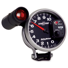 Load image into Gallery viewer, AutoMeter 3699 GAUGE, TACHOMETER, 5", 10K RPM, PEDESTAL W/ EXT. SHIFT-LITE, SPORT-COMP II