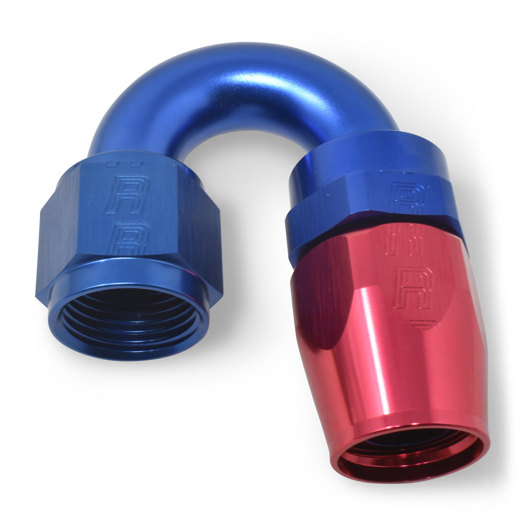 Performance--6-An-RedBlue-180-Degree-Full-Flow-Swivel-Hose-End-(With-916In-Radius)