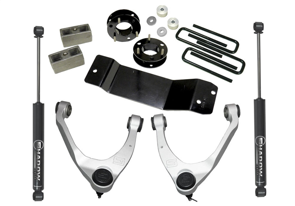 Superlift 3700 3.5in. Upper Ctrl Arm Kit-07-16 GM 1500 4WD w OE Cast Stl Ctrl Arms w SL Rr Shoc for Select Chevrolet Silverado 1500, GMC Sierra