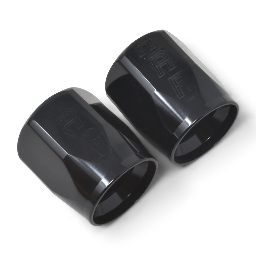 Performance-2-Piece--10-An-Full-Flow-Swivel-Hose-End-Sockets-(Qty-2)---Polished-And-Black