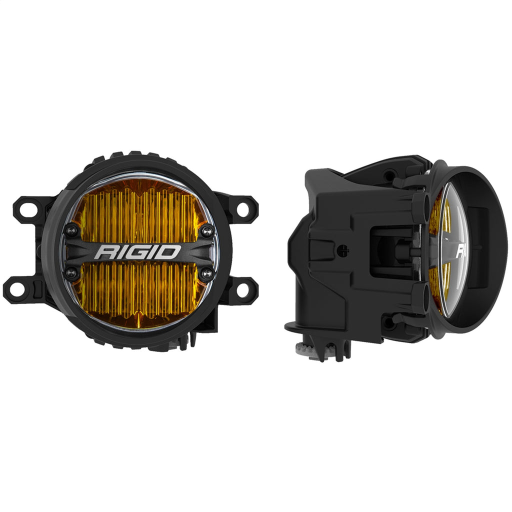 Rigid Industries 37117 360-SERIES 4 INCH SAE FOG TOYOTA KIT YELLOW 2016+ for Select Toyota 4Runner, Toyota Tacoma, Toyota Tundra