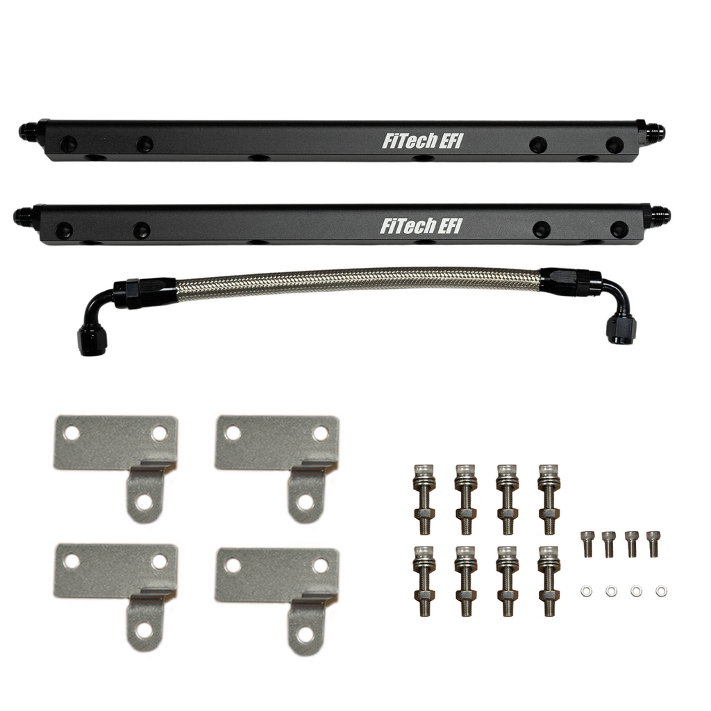 FiTech Fuel Injection 37854-1 SBC Go Port Fuel Rail Set