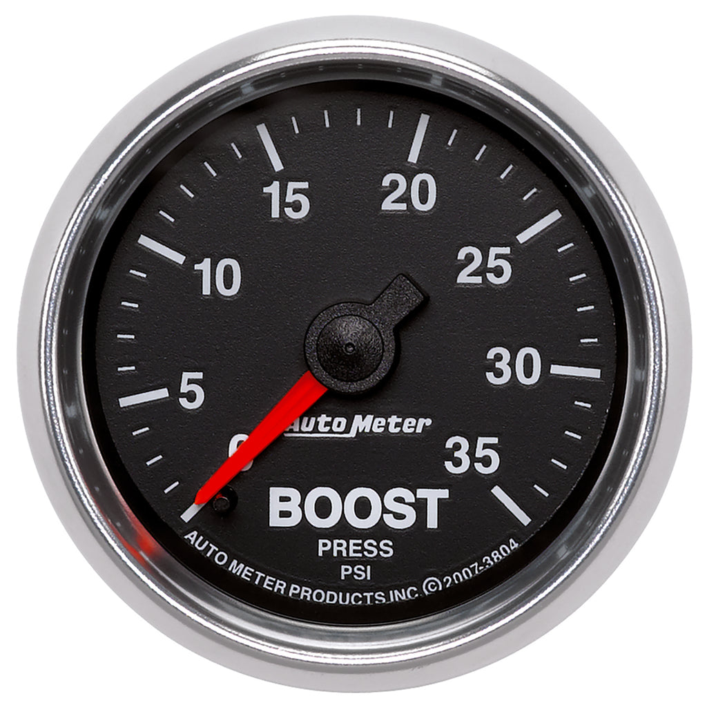 AutoMeter 3804 GAUGE, BOOST, 2 1/16", 35PSI, MECHANICAL, GS
