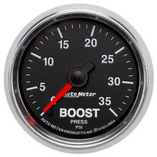 Load image into Gallery viewer, AutoMeter 3804 GAUGE, BOOST, 2 1/16", 35PSI, MECHANICAL, GS