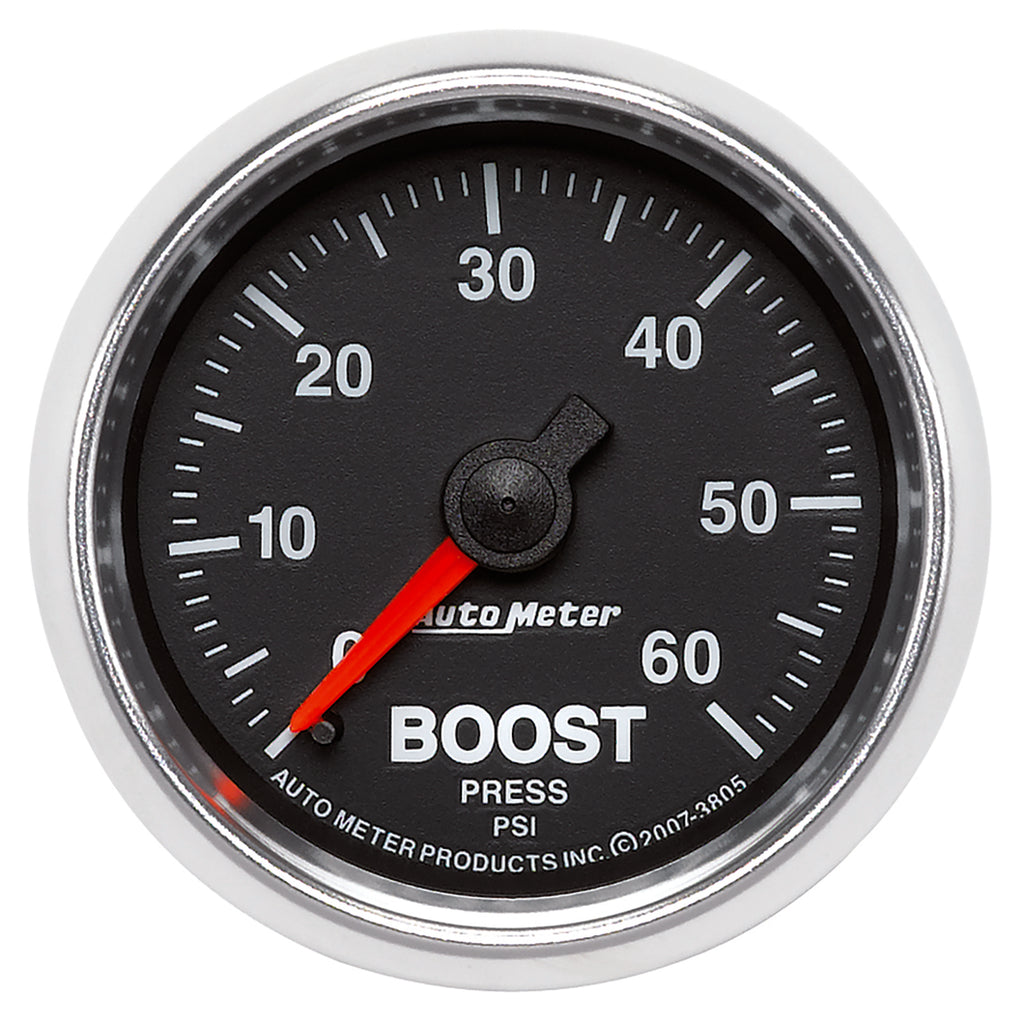 AutoMeter 3805 GAUGE, BOOST, 2 1/16", 60PSI, MECHANICAL, GS