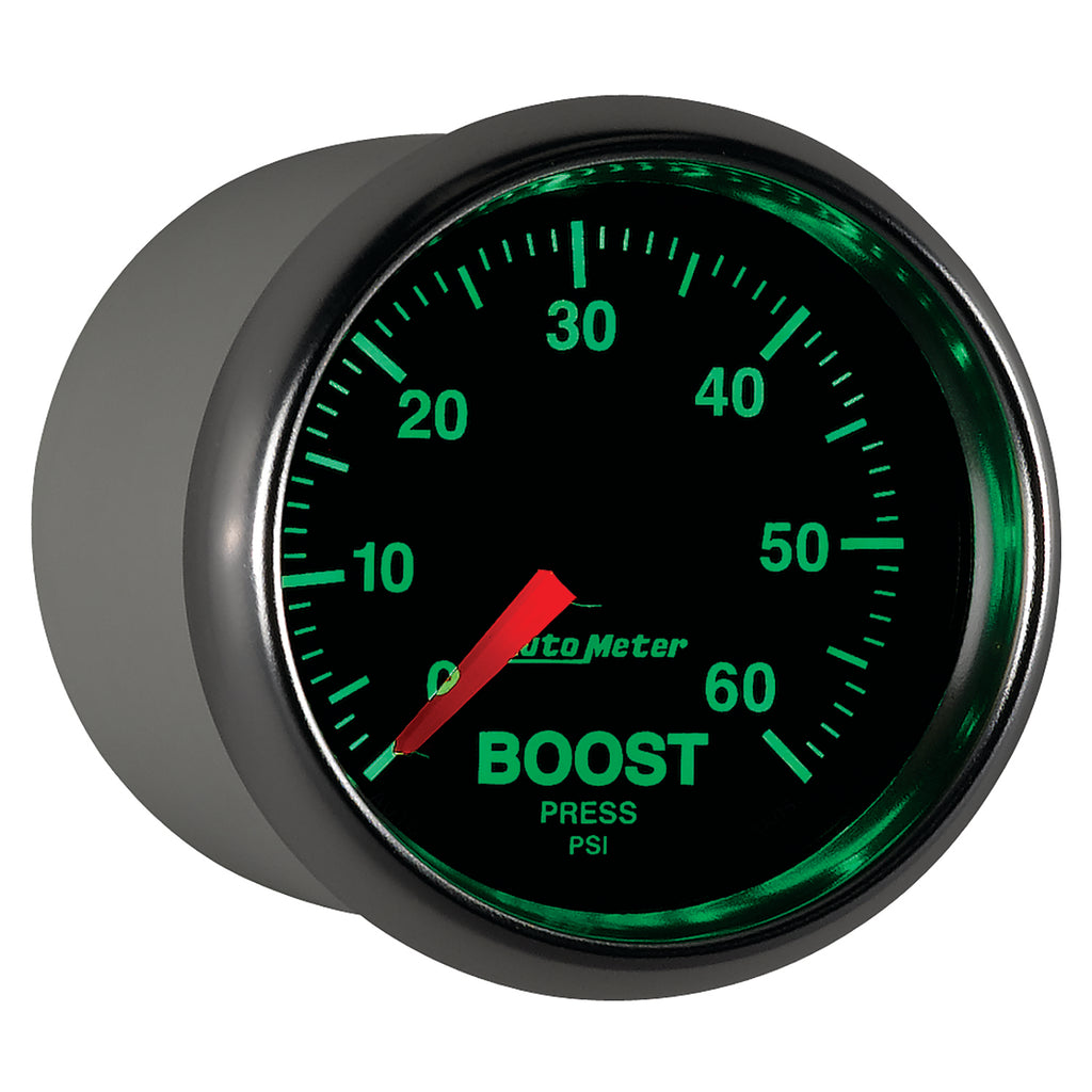 AutoMeter 3805 GAUGE, BOOST, 2 1/16", 60PSI, MECHANICAL, GS