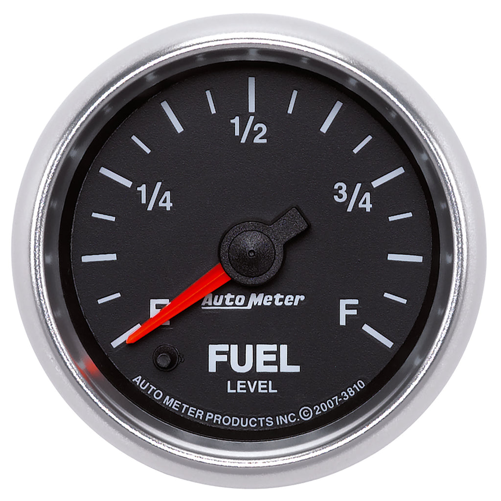 AutoMeter 3810 GAUGE, FUEL LEVEL, 2 1/16", 0-280O PROGRAMMABLE, GS