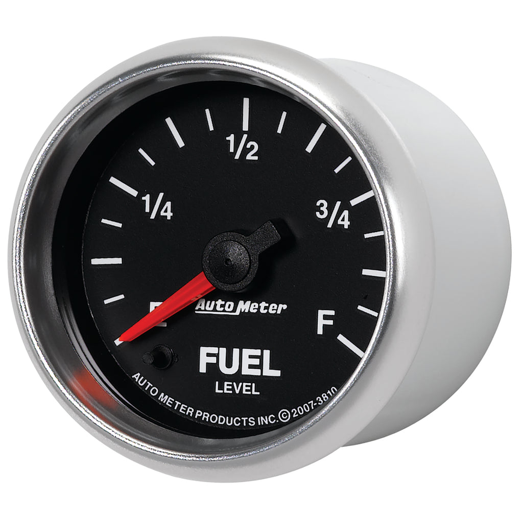 AutoMeter 3810 GAUGE, FUEL LEVEL, 2 1/16", 0-280O PROGRAMMABLE, GS