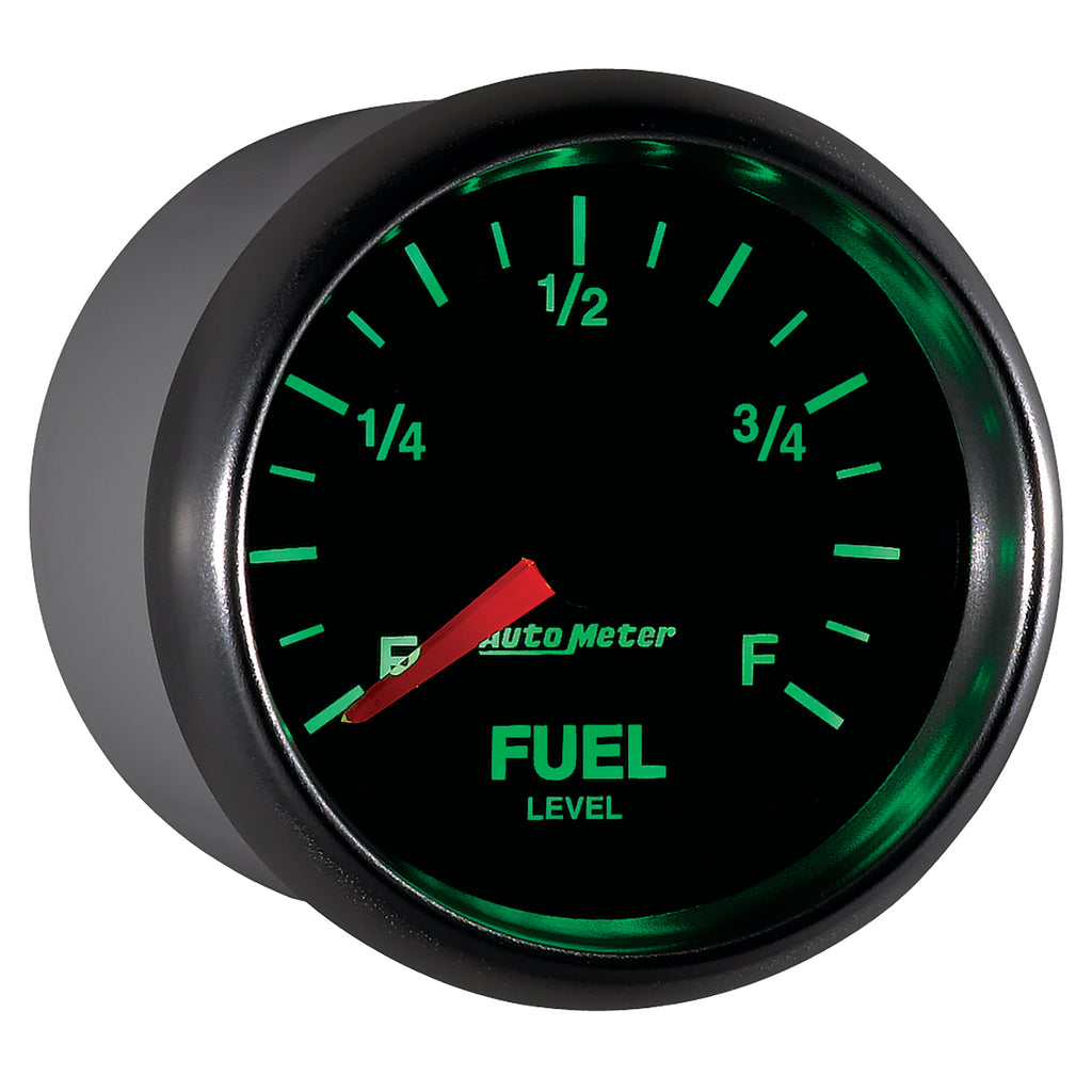 AutoMeter 3810 GAUGE, FUEL LEVEL, 2 1/16", 0-280O PROGRAMMABLE, GS