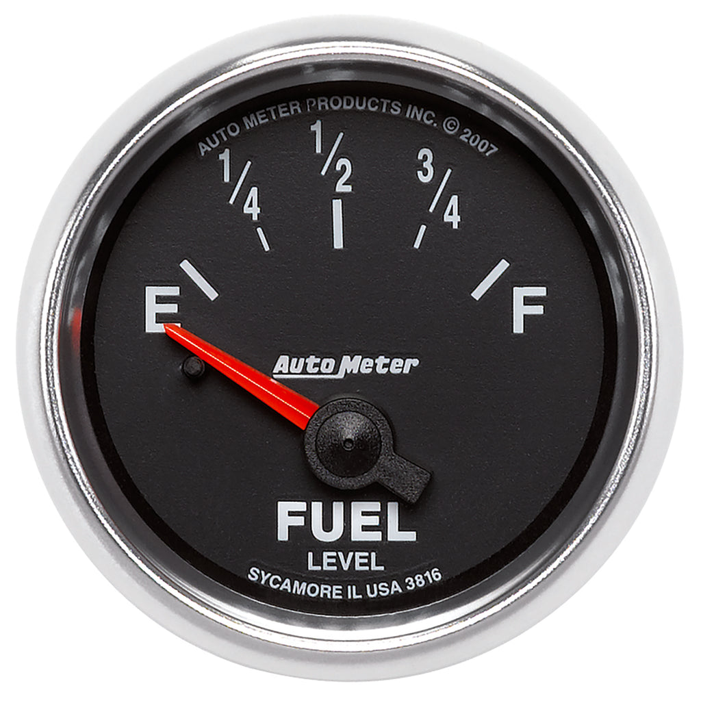 AutoMeter 3816 GAUGE, FUEL LEVEL, 2 1/16", 240OE TO 33OF, ELEC, GS