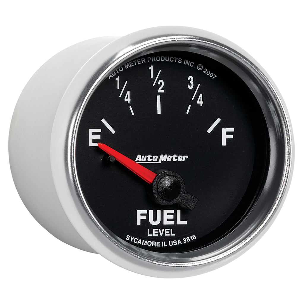 AutoMeter 3816 GAUGE, FUEL LEVEL, 2 1/16", 240OE TO 33OF, ELEC, GS