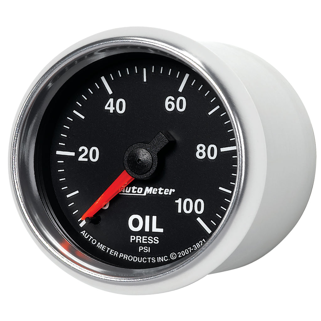 AutoMeter 3821 GAUGE, OIL PRESSURE, 2 1/16", 100PSI, MECHANICAL, GS