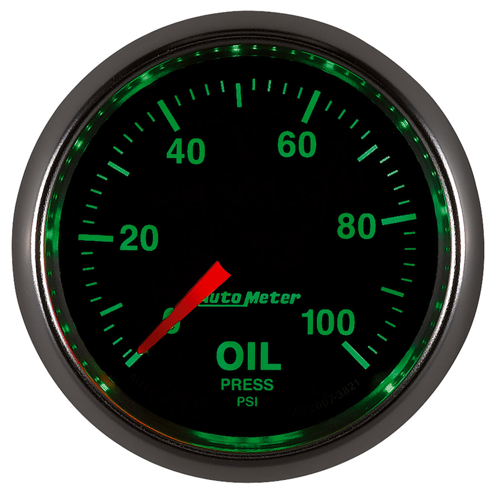 AutoMeter 3821 GAUGE, OIL PRESSURE, 2 1/16", 100PSI, MECHANICAL, GS