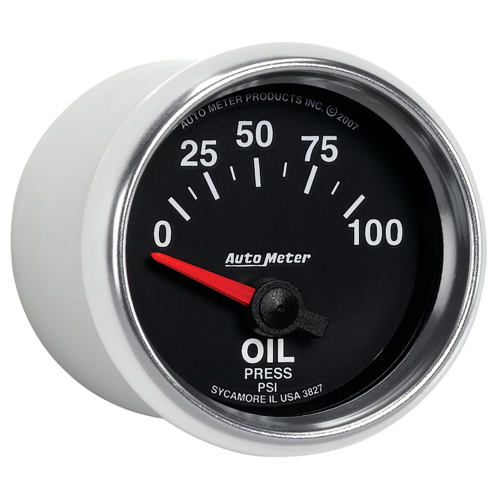 AutoMeter 3827 GAUGE, OIL PRESSURE, 2 1/16", 100PSI, ELECTRIC, GS