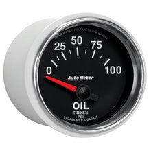Load image into Gallery viewer, AutoMeter 3827 GAUGE, OIL PRESSURE, 2 1/16", 100PSI, ELECTRIC, GS