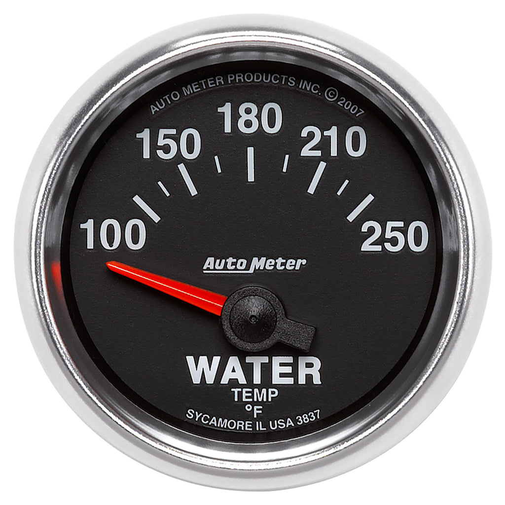 AutoMeter 3837 GAUGE, WATER TEMP, 2 1/16", 100-250?F, ELECTRIC, GS