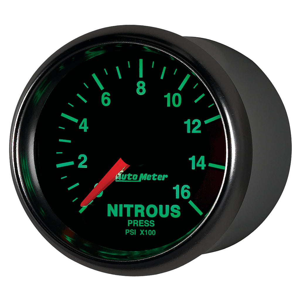 AutoMeter 3874 GAUGE, NITROUS PRESSURE, 2 1/16", 1600PSI, DIGITAL STEPPER MOTOR, GS