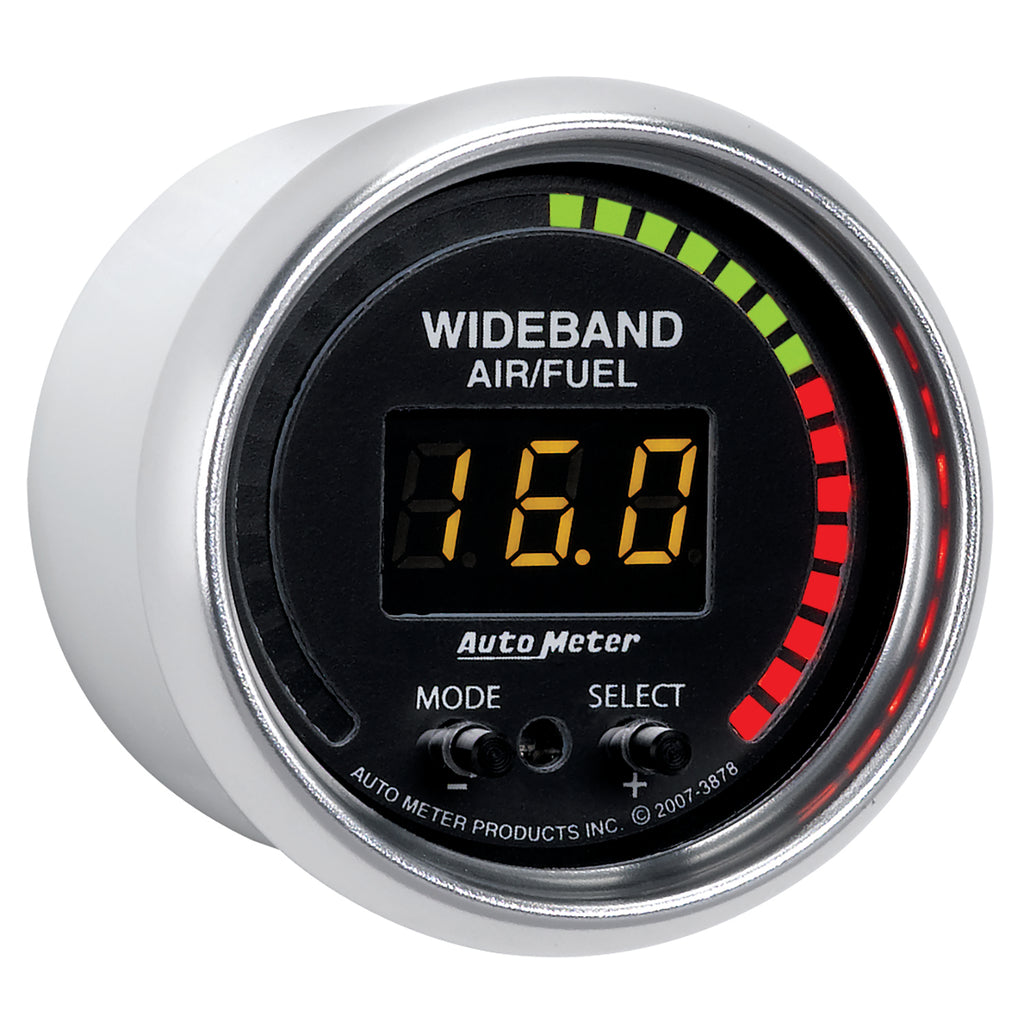 AutoMeter 3878 GAUGE, AIR/FUEL RATIO-PRO, 2 1/16", 10:1-20:1, DIGITAL W/ PEAK & WARN, GS