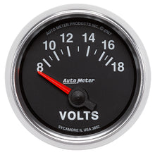 Load image into Gallery viewer, AutoMeter 3892 GAUGE, VOLTMETER, 2 1/16", 18V, ELECTRIC, GS