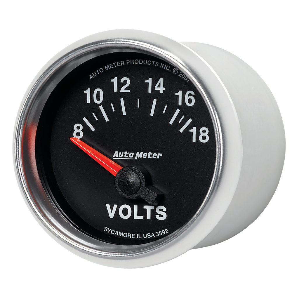 AutoMeter 3892 GAUGE, VOLTMETER, 2 1/16", 18V, ELECTRIC, GS