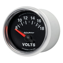 Load image into Gallery viewer, AutoMeter 3892 GAUGE, VOLTMETER, 2 1/16", 18V, ELECTRIC, GS