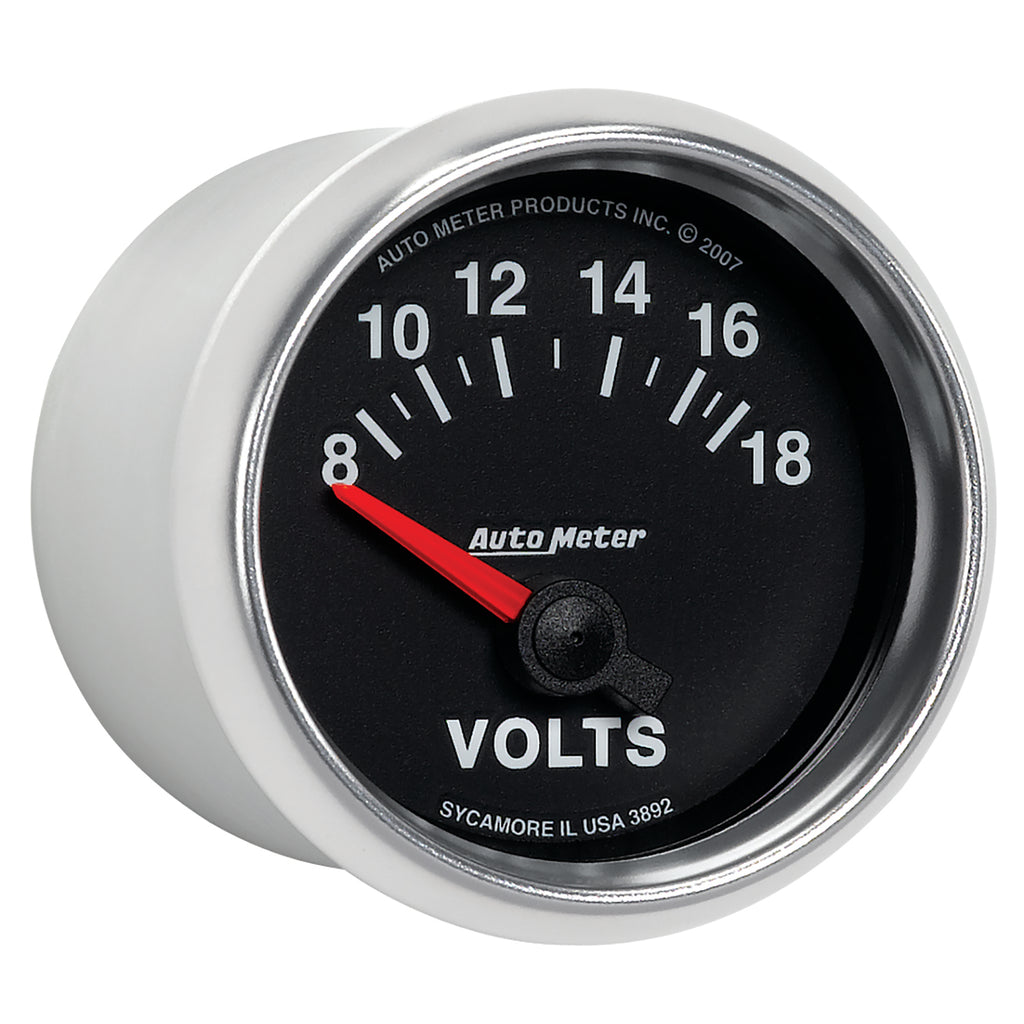 AutoMeter 3892 GAUGE, VOLTMETER, 2 1/16", 18V, ELECTRIC, GS