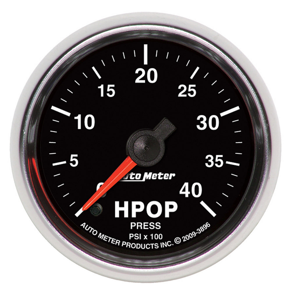 AutoMeter 3896 GAUGE, HIGH PRESS. OIL PUMP PRESS., 2 1/16", 4KPSI, DIGITAL STEPPER MOTOR, GS for Select Ford F-250, Ford F-250 HD, Ford F-250 Super Duty, Ford F-350, Ford F-350 Super Duty, Ford F-450 Super Duty, Ford F-550 Super Duty