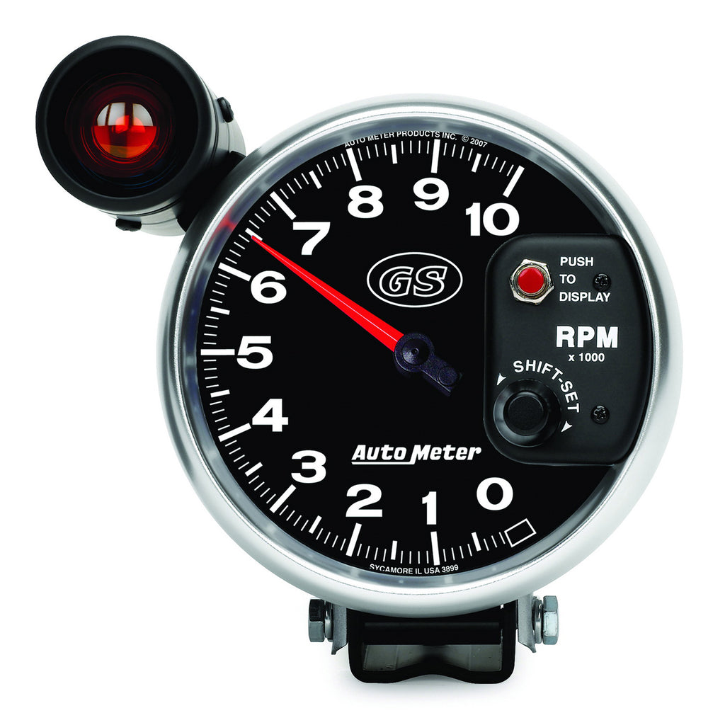 AutoMeter 3899 GAUGE, TACHOMETER, 5", 10K RPM, PEDESTAL W/ EXT. SHIFT-LITE, GS