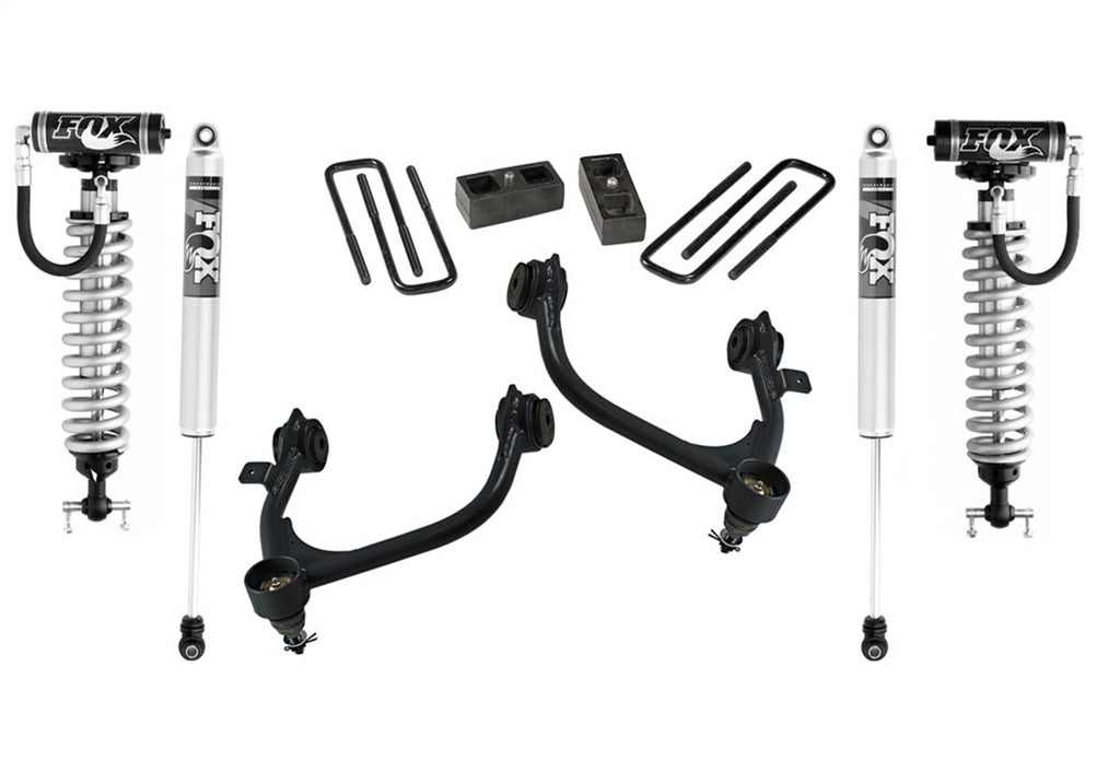 Superlift 3900FX 3in. Lift Kit-19 (New Body)-24 Silv/Sierra1500 2/4WD w/FoxShk(exc Trailboss/AT4) for Select Chevrolet Silverado 1500, GMC Sierra