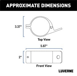 Luverne 390103 LUVERNE 390103 3-Inch Accessory Mounting Tabs for LED Lights; 2-Pack